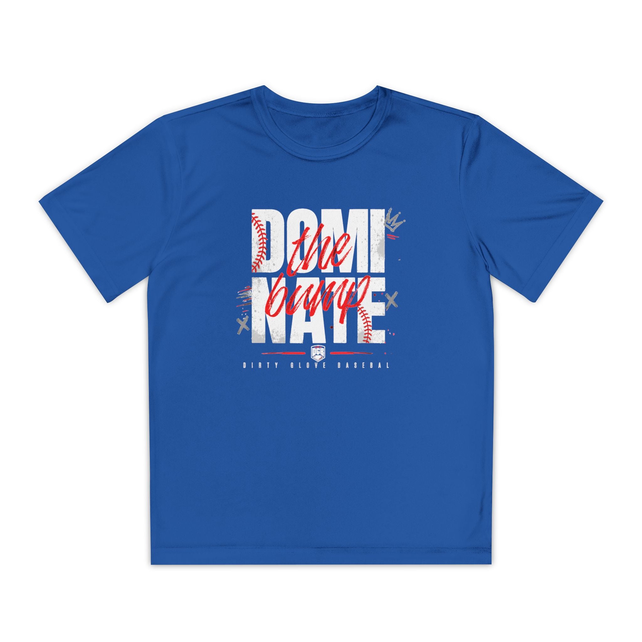 Dirty Glove Baseball | "Dominate The Bump" | T-shirt | Youth | Dark colors