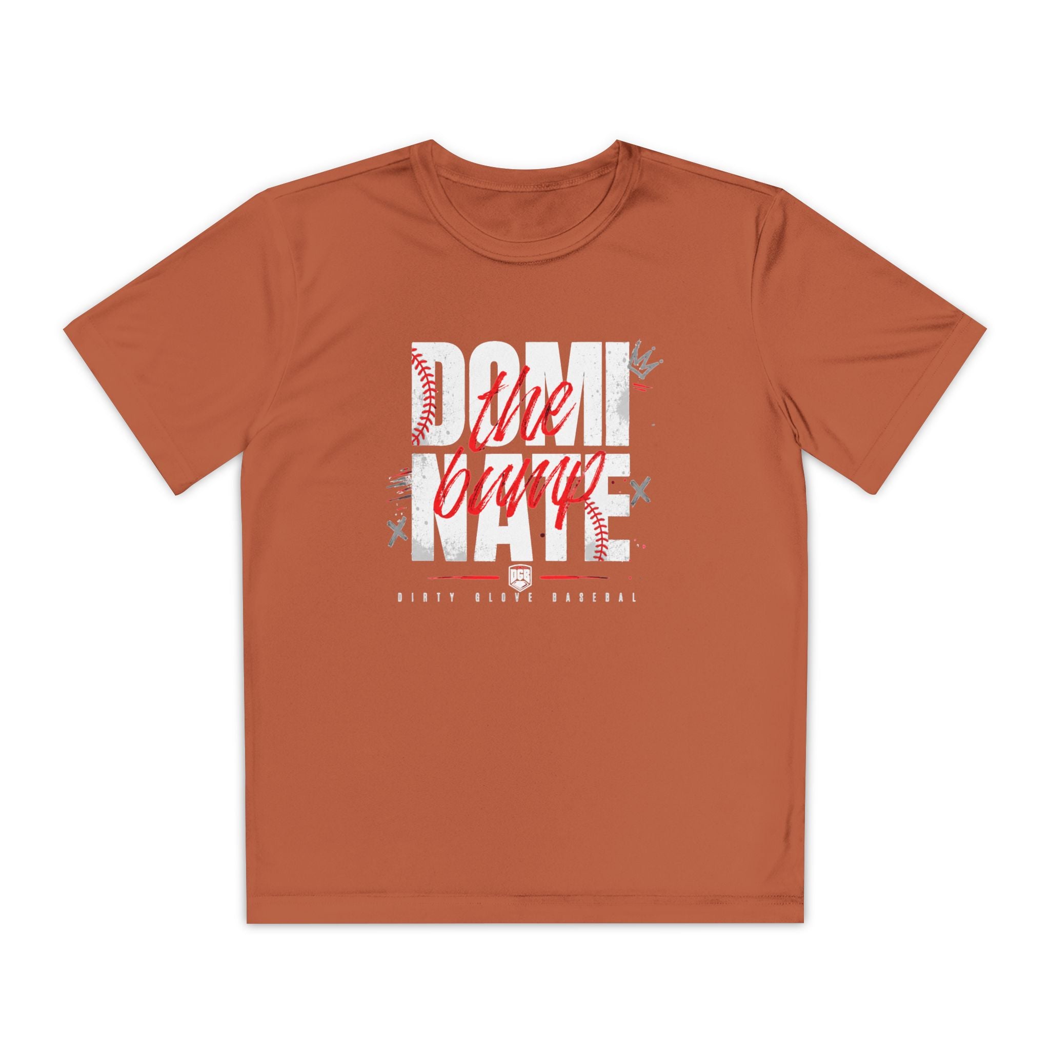 Dirty Glove Baseball | "Dominate The Bump" | T-shirt | Youth | Dark colors