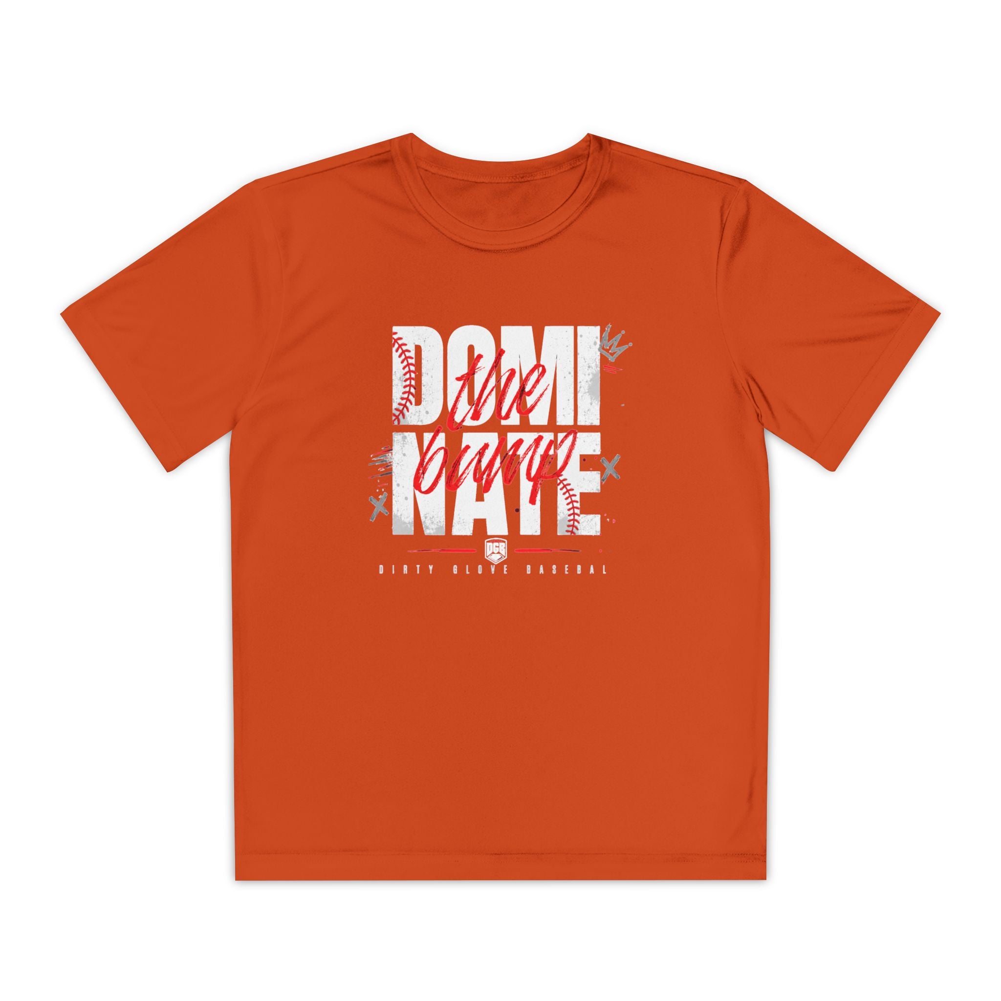 Dirty Glove Baseball | "Dominate The Bump" | T-shirt | Youth | Dark colors