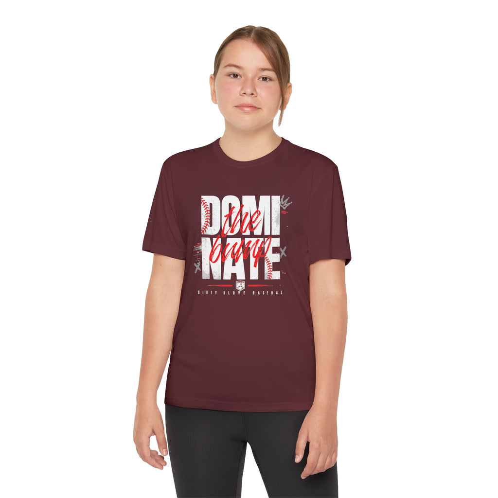 Dirty Glove Baseball | "Dominate The Bump" | T-shirt | Youth | Dark colors