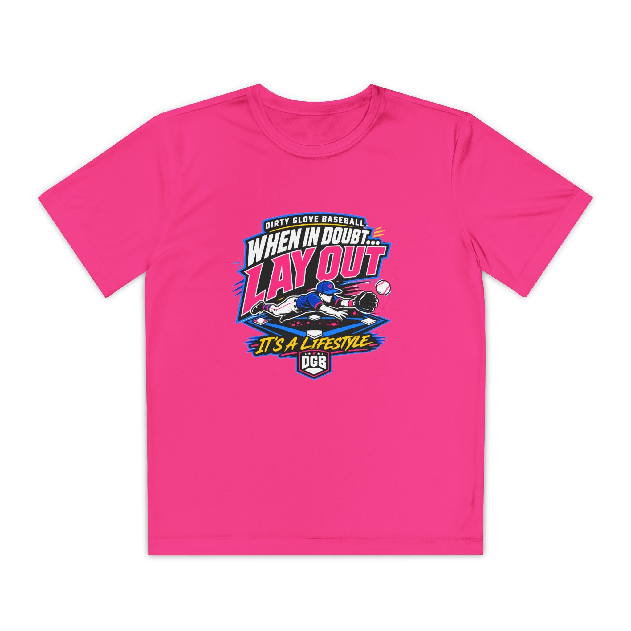 Dirty Glove Baseball | "When in Doubt... Lay Out" | T-shirt | Youth