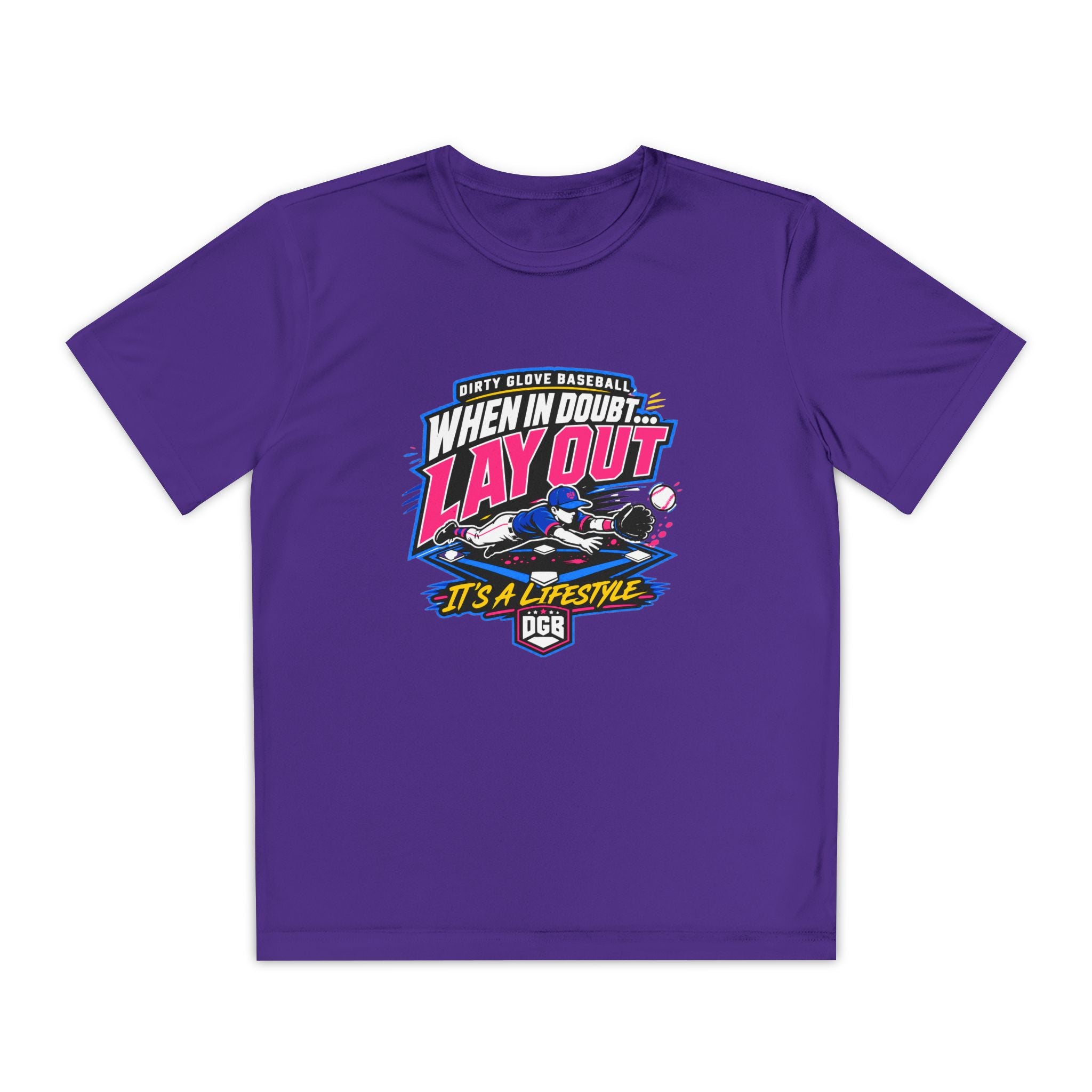 Dirty Glove Baseball | "When in Doubt... Lay Out" | T-shirt | Youth