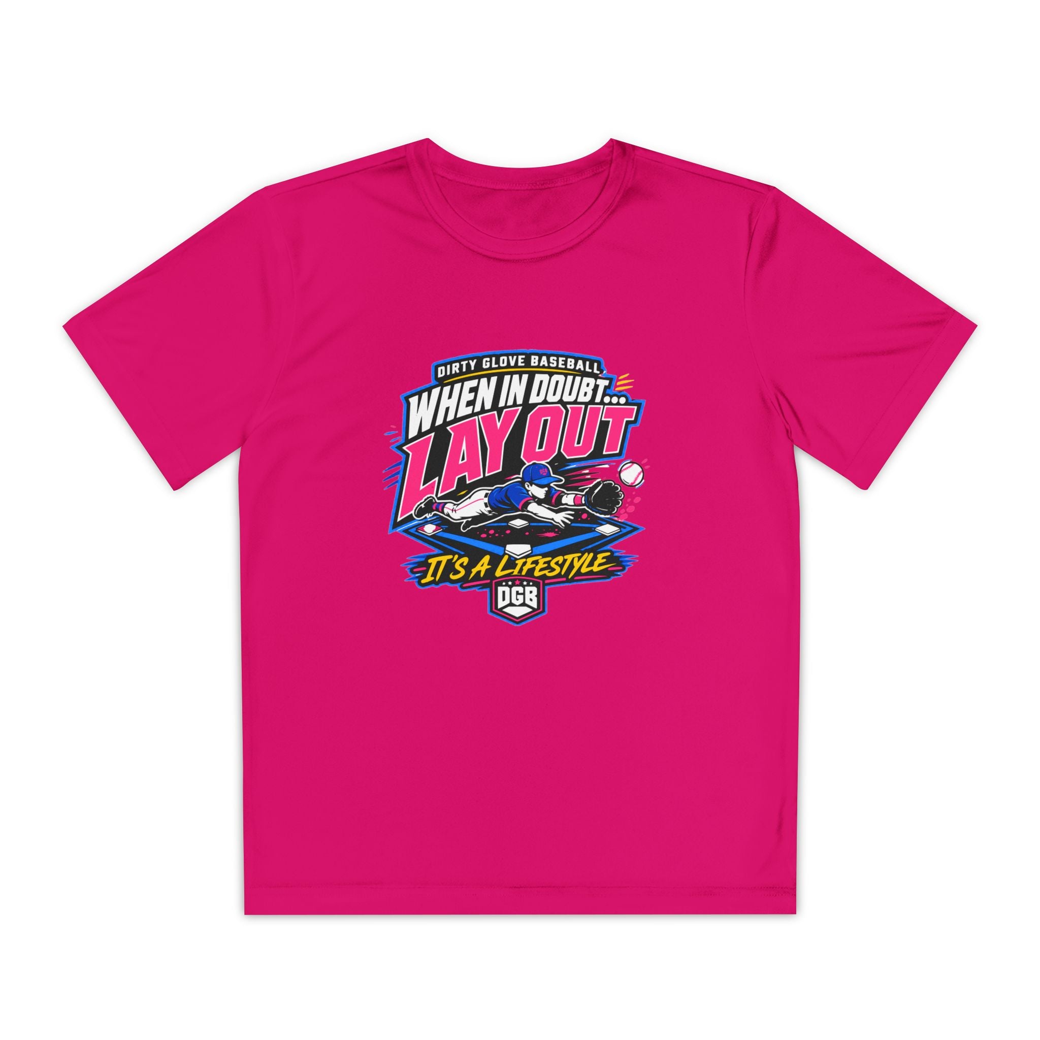 Dirty Glove Baseball | "When in Doubt... Lay Out" | T-shirt | Youth
