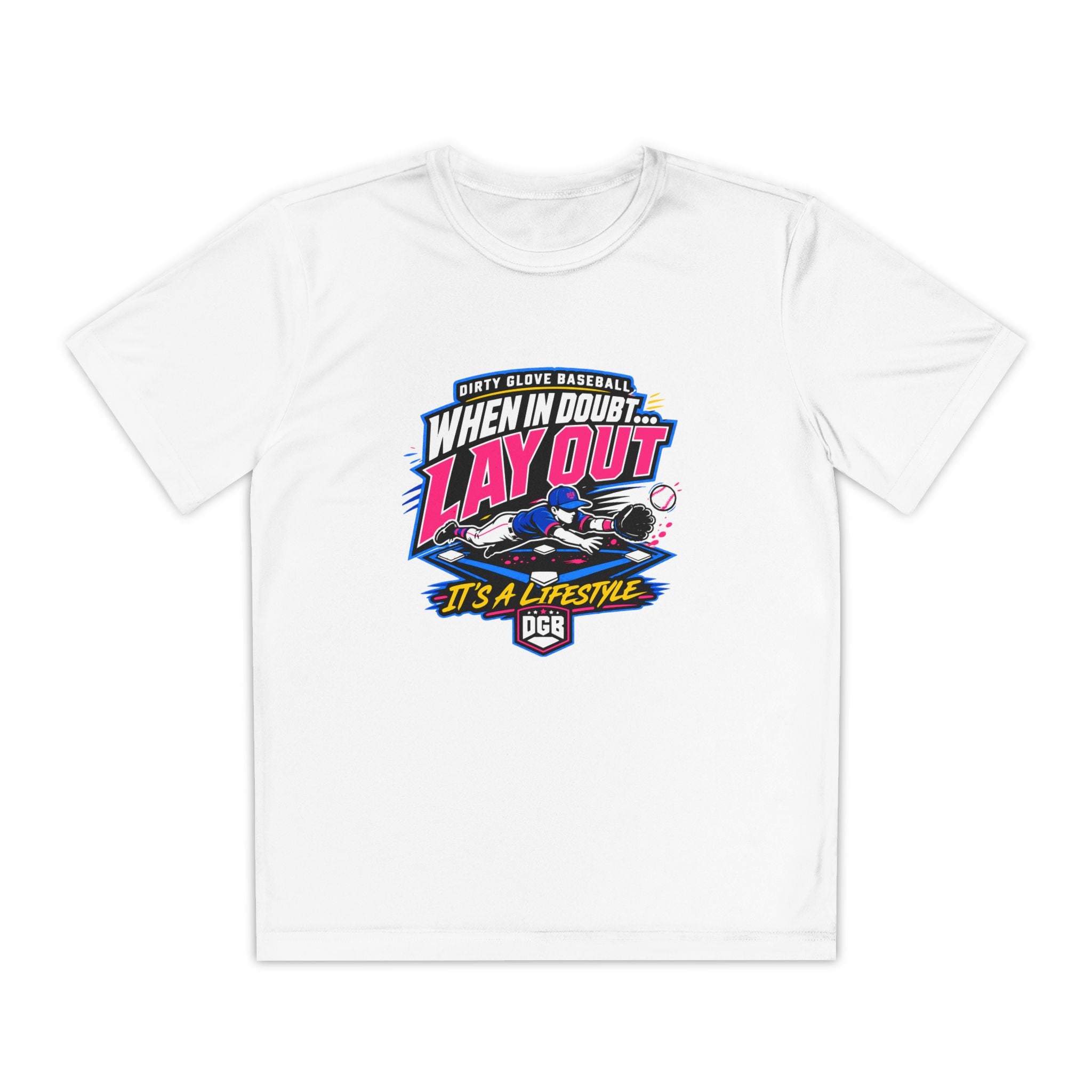 Dirty Glove Baseball | "When in Doubt... Lay Out" | T-shirt | Youth